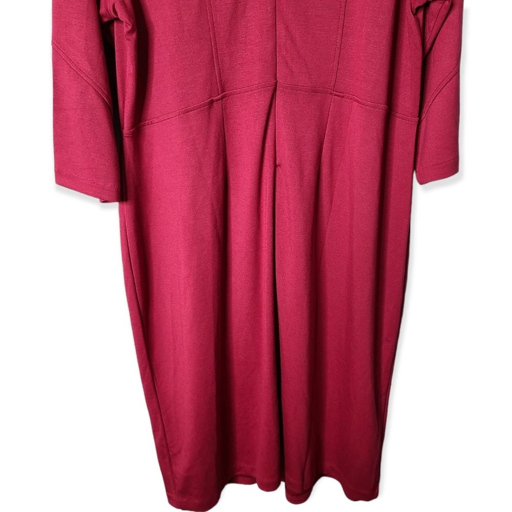 Eloquii Button Detail Raspberry Stretch Ponte Kni… - image 7